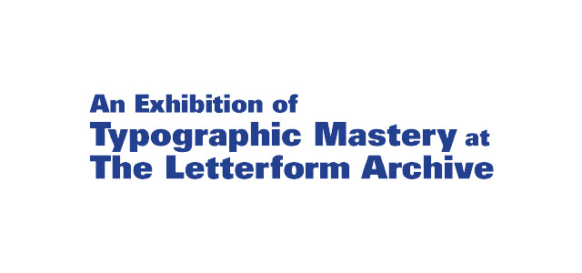 Exhibition of Typographic Mastery