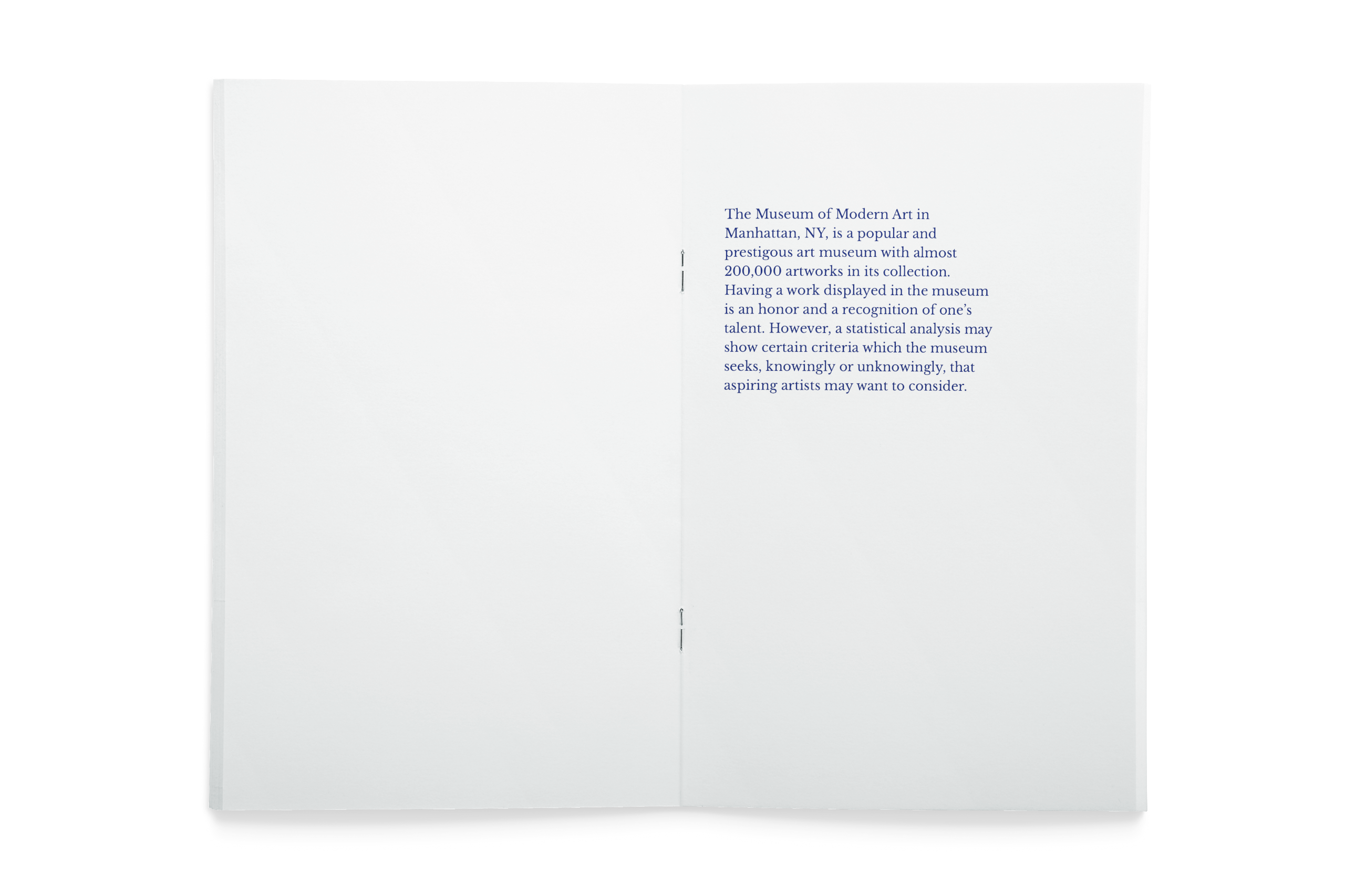 A zine spread with an introduction about the museum and the zine.